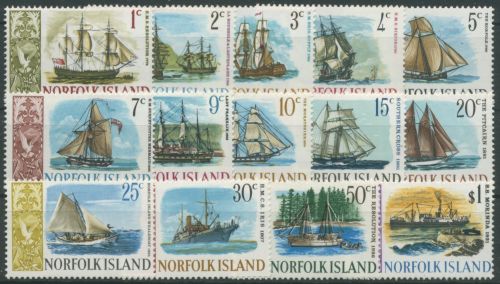 Norfolk-Insel 1967 Schiffe Segelschiffe 79/92 postfrisch