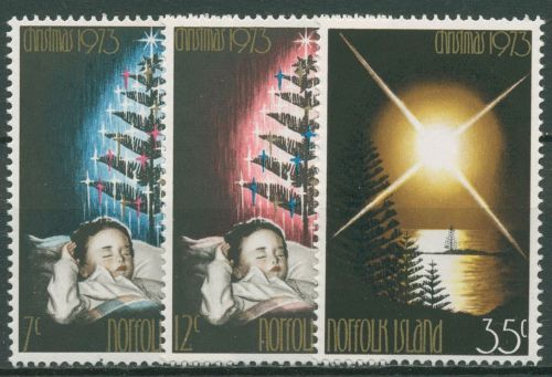 Norfolk-Insel 1973 Weihnachten Kind Weihnachtsbaum 133/35 postfrisch