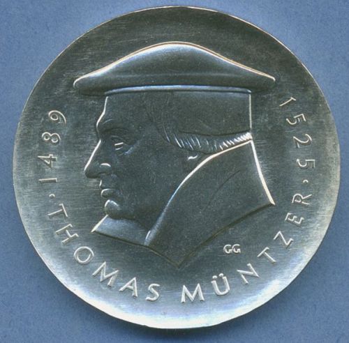DDR 20 Mark 1989 Thomas Müntzer, J 1624 vz/st (m4868)
