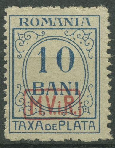 Militärverwaltung in Rumänien 1918 Portomarke P 2 mit Falz