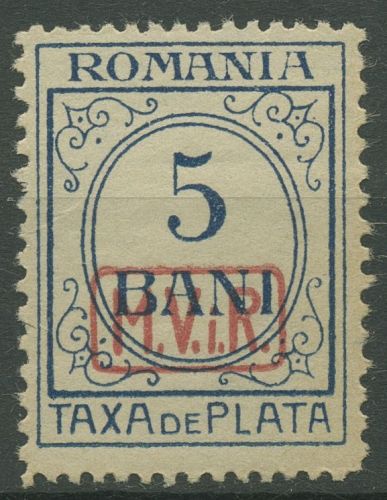 Militärverwaltung in Rumänien 1918 Portomarken P 1 postfrisch