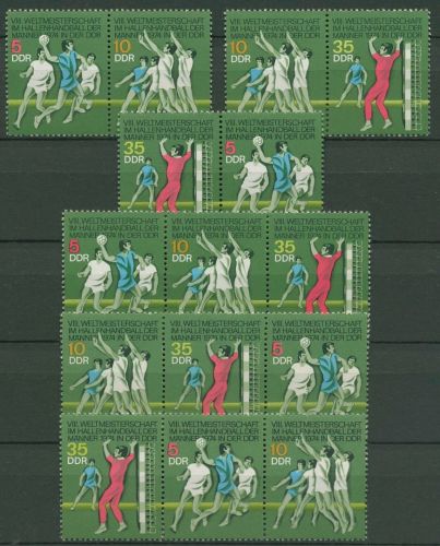 DDR 1974 Handball-WM 1928/30 ZD alle Kombinationen postfrisch (SG31227)