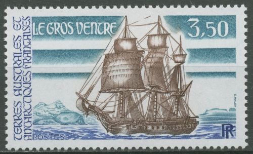 Franz. Antarktis 1988 Segelschiff Le Gros Ventre 236 postfrisch