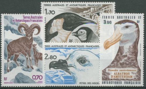 Franz. Antarktis 1985 Tiere d. Antarktis Albatros Pinguin 196/99 postfrisch
