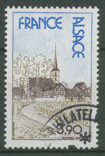 Frankreich 1977 Landschaften Elsass Mittelbergheim 2015 gestempelt