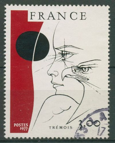 Frankreich 1977 Zeitgenössische Kunst Pierre-Yves Trémois 2044 gestempelt