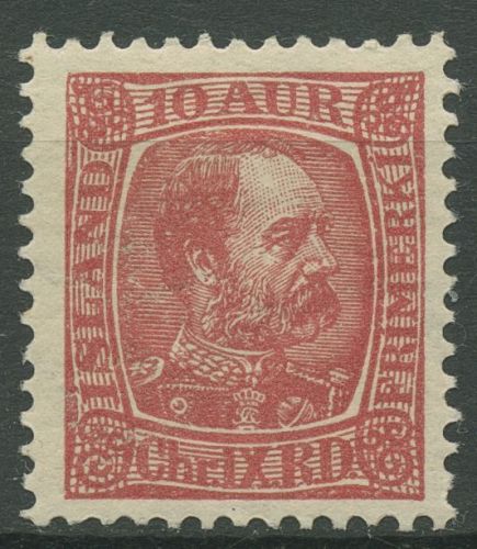 Island 1902/1904 König Christian IX. 39 mit Falz