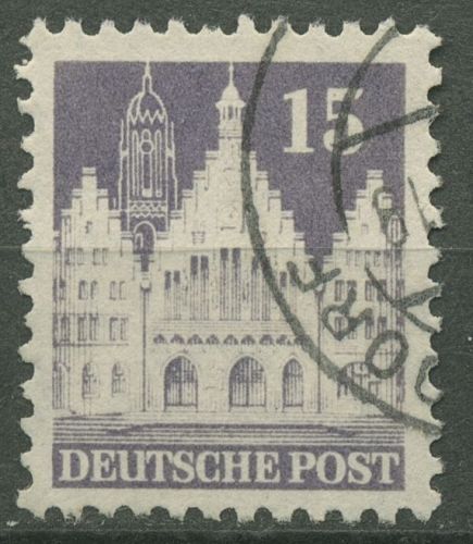 Bizone 1948 Bauten mit weiter Zähnung 82 a WF gestempelt