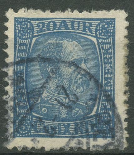 Island 1902/1904 König Christian IX. 41 gestempelt