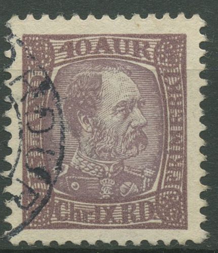 Island 1902 König Christian IX. 43 gestempelt