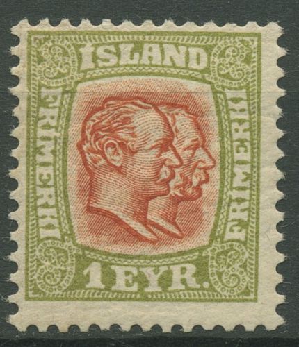 Island 1907/1908 König Christian IX. und König Frederik VIII. 48 mit Falz