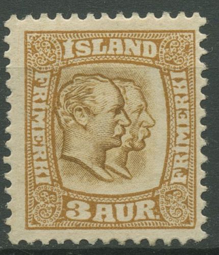 Island 1907/1908 König Christian IX. und König Frederik VIII. 49 mit Falz
