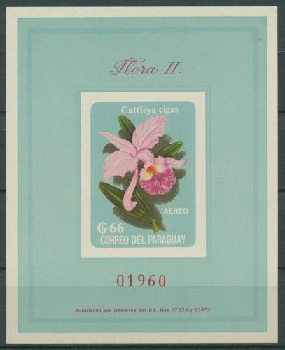 Paraguay 1963 Blumen "Flora II." Block 45 postfrisch (C67032)