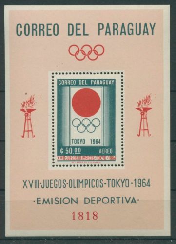 Paraguay 1964 Olympische Sommerspiele Tokio Block 50 postfrisch (C22598)