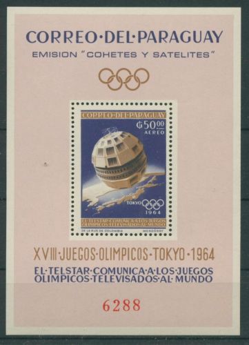Paraguay 1964 Weltraumforschung Block 54 postfrisch (C22602)