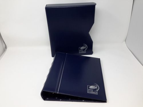 PRO COLLECT Münzalbum mit Kassette blau gebraucht (Z2953)