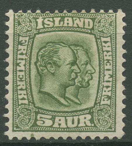 Island 1907/1908 König Christian IX. und König Frederik VIII. 51 mit Falz