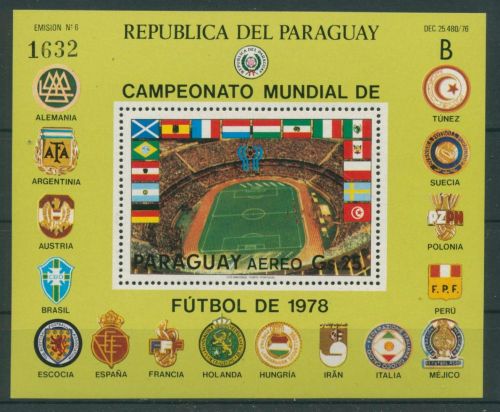Paraguay 1979 Fußball-WM Argentinien Block 331 postfrisch (C22654)