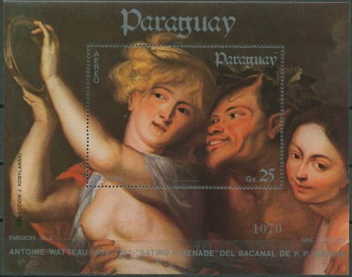 Paraguay 1984 Gemälde P. P. Rubens Block 397 postfrisch (C80474)