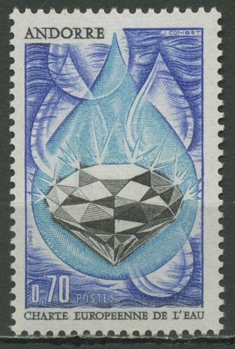 Andorra (frz.) 1969 Europäisches Wasserschutzabkommen 217 postfrisch