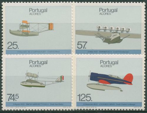 Portugal - Azoren 1987 Luftfahrt Flugzeuge 386/89 A postfrisch