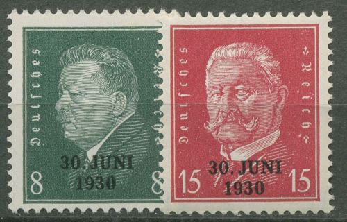 Deutsches Reich 1930 Reichspräsidenten mit Aufdruck 444/45 postfrisch