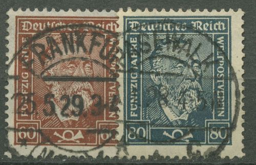 Deutsches Reich 1924 Heinrich von Stephan 362/63 TOP-Stempel