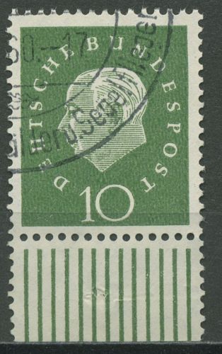 Bund 1959 Heuss Medaillon Bogenmarken Unterrand 303 W UR gestempelt