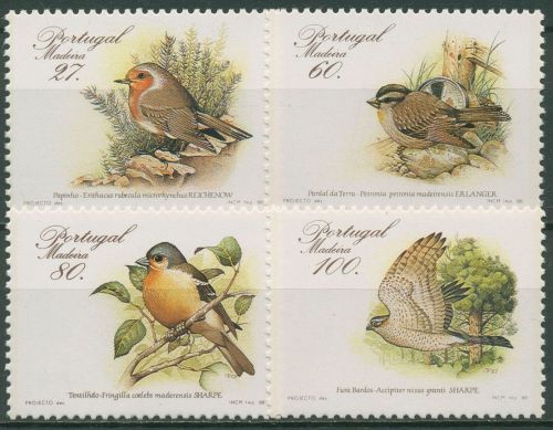 Portugal - Madeira 1988 Tiere Einheimische Vögel 119/22 A postfrisch