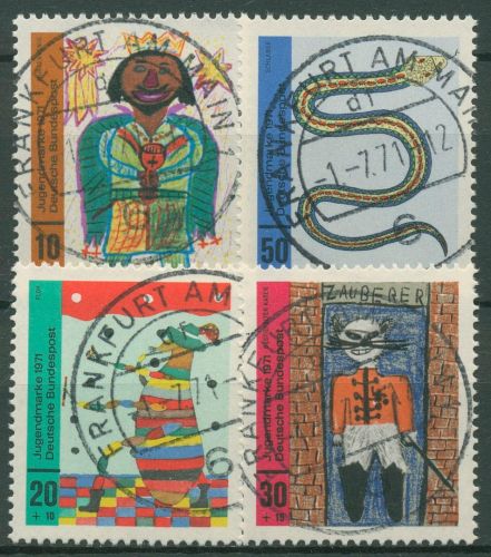 Bund 1971 Kinderzeichnungen 660/63 mit TOP-Stempel