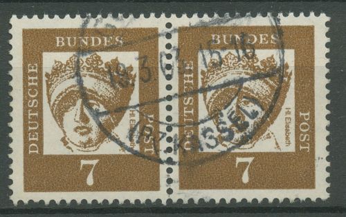 Bund 1961 Bedeutende Deutsche 348 y waagerechtes Paar gestempelt