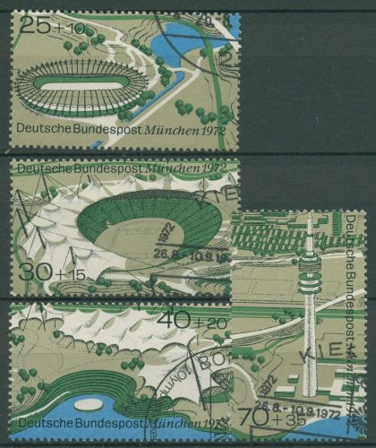 Bund 1972 Olympia Sommerspiele München Olympiagelände 723/26 gestempelt