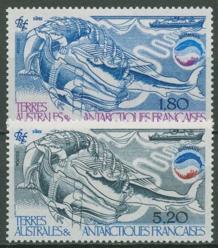 Franz. Antarktis 1985 Biomasse Wale Krill 200/01 postfrisch