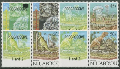 Niuafo'ou 1993 Entwicklung der Erde Geologie Dinosaurier 237/40 Zf postfrisch