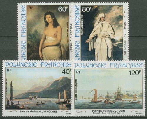 Französisch-Polynesien 1981 Gemälde von Webber Hodges Reynolds 339/42 postfrisch