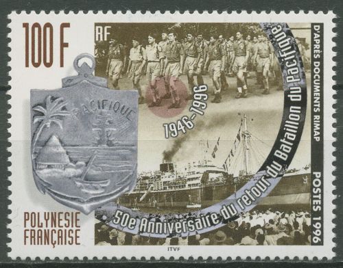 Französisch-Polynesien 1996 Weltkriegsgebiet im Pazifik 708 postfrisch