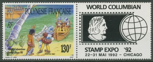 Französisch-Polynesien 1992 WORLD COLUMBIAN STAMP EXPO 609 ZF postfrisch