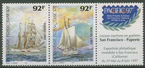 Französisch-Polynesien 1997 PACIFIC Segelschiffe 731/32 ZD postfrisch