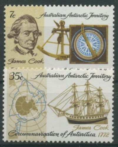 Austral. Antarktis 1972 James Cook Umsegelung der Antarktis 21/22 postfrisch