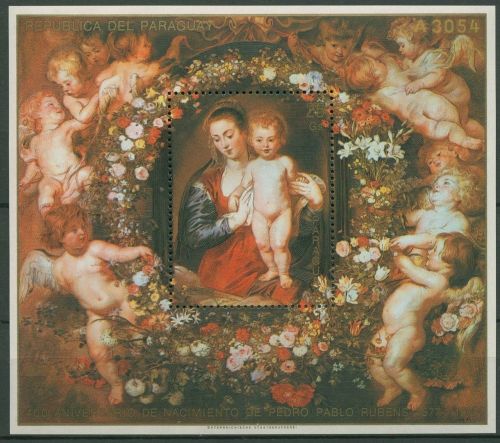Paraguay 1979 Weihnachten Gemälde P.P. Rubens Block 332 postfrisch (C94686)