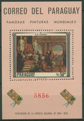 Paraguay 1967 Gemälde Tiepolo Block 103 postfrisch (C67055)