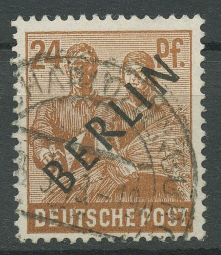 Berlin 1948 Schwarzaufdruck 9 mit TOP-Stempel