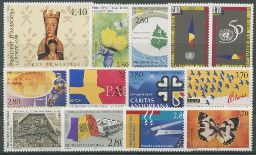 Andorra (frz.) 1995 Jahrgang komplett (475/87) postfrisch