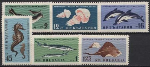 Bulgarien 1961 Tiere im Schwarzen Meer 1243/48 postfrisch