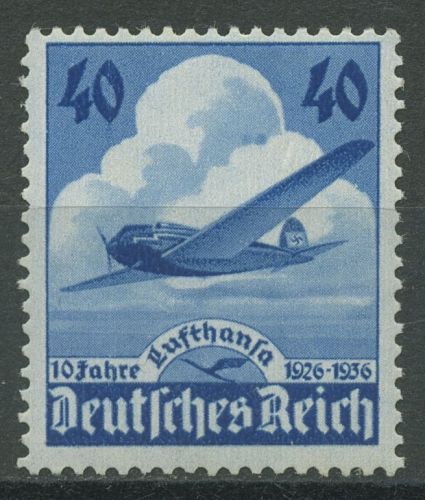 Deutsches Reich 1936 10 Jahre Lufthansa 603 mit Falz