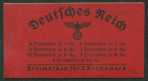 Dt. Reich 1940/41 Markenheftchen Hindenburg MH 39.1 postfrisch, bügig