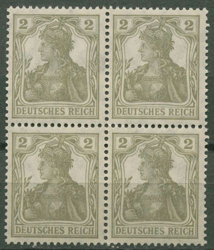 Deutsches Reich 1918 Germania 102 4er-Block postfrisch
