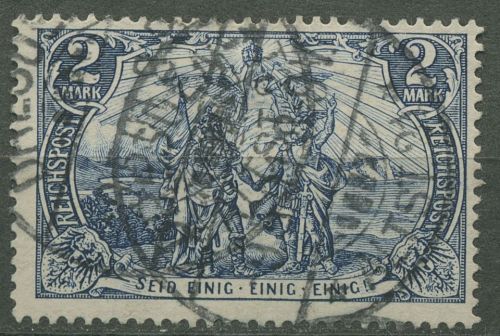 Deutsches Reich 1900 REICHSPOST Nord und Süd Gemälde 64 II gestempelt, geprüft
