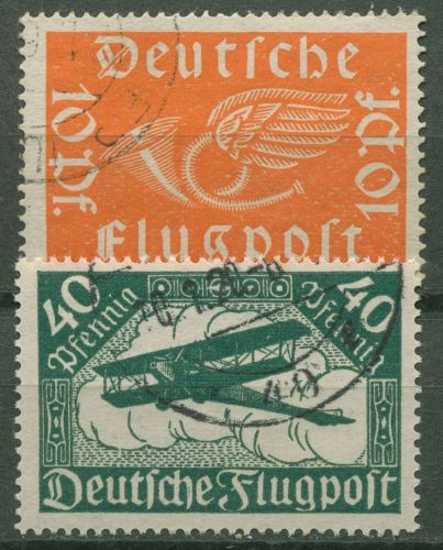 Deutsches Reich 1919 Flugpostmarken 111/12 gestempelt