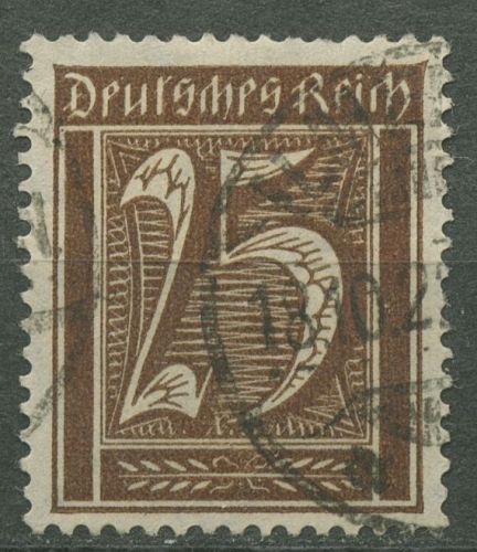 Deutsches Reich 1921 Ziffer WZ 2 Waffeln 180 gestempelt geprüft